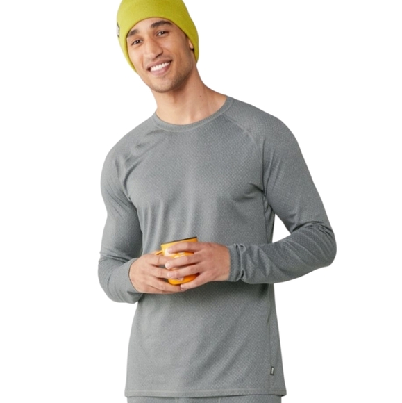 REI Co-op Lightweight Base Layer Long-Sleeve Crew Top Shirt Men's Sz Small Gray - Picture 2 of 10